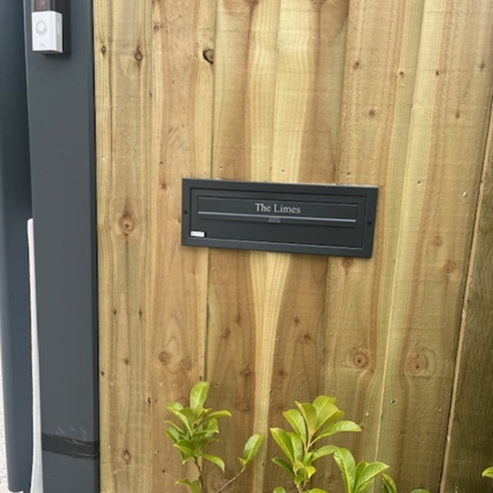 Outdoor Post Box for Gates and Fence Mounting with Stainless Steel Front Including Trim Rear Access W3-3