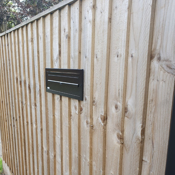Outdoor Post Box for Gates and Fence Mounting with Stainless Steel Front Including Trim Rear Access W3-3