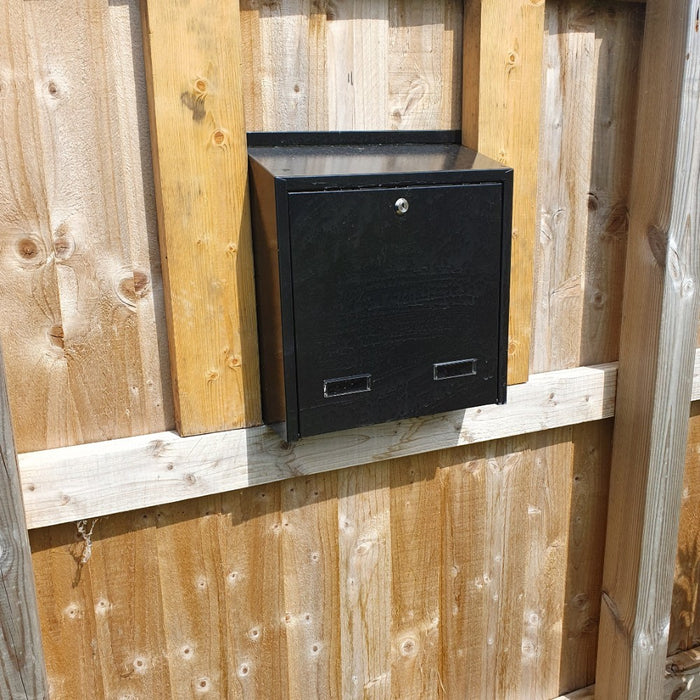 Outdoor Post Box for Gates and Fence Mounting with Stainless Steel Front Including Trim Rear Access W3-3