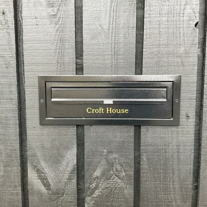 Lockable W3 - 4 Outdoor Mailbox with Rear Access for Fencing and Gates