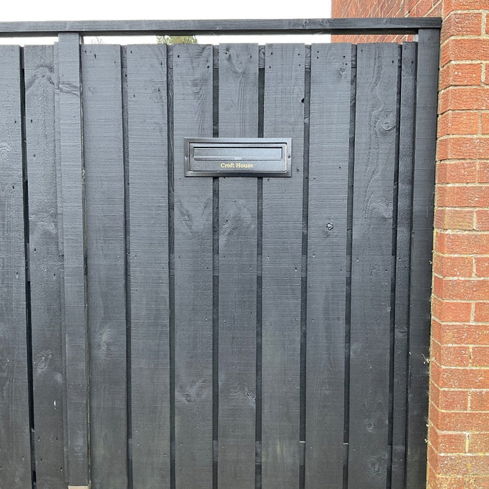 Lockable W3 - 4 Outdoor Mailbox with Rear Access for Fencing and Gates