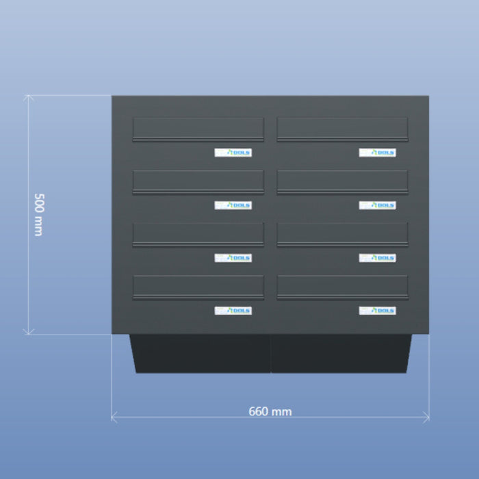 Through The Wall Multiple Letterbox Powder Coated Telescopic High Capacity LDD-041