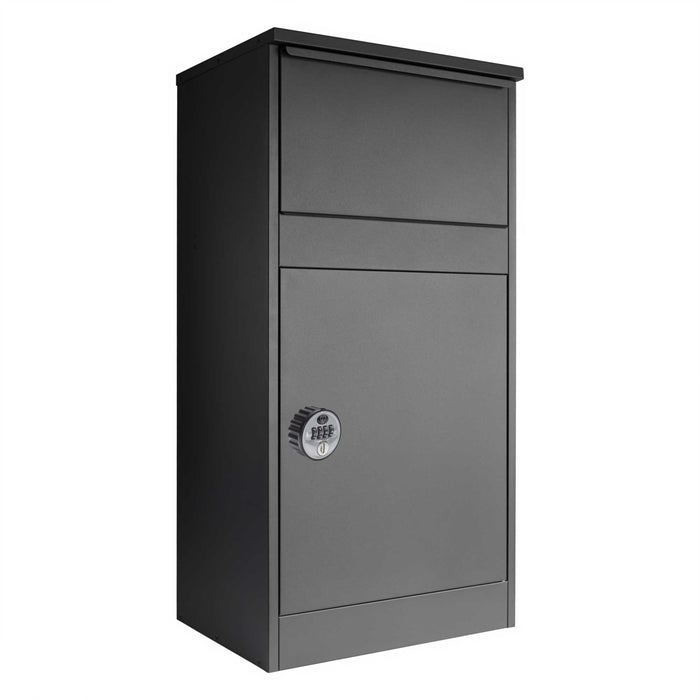 Built-In Parcel Drop Box – Buzzard Front Access Recess-Mounted – Standard Lock – With Trim