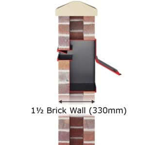 Stamford Through Wall Letterbox | Brass, Chrome or Black Finish