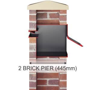 Stamford Through Wall Letterbox | Brass, Chrome or Black Finish