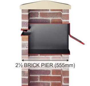 Stamford Through Wall Letterbox | Brass, Chrome or Black Finish