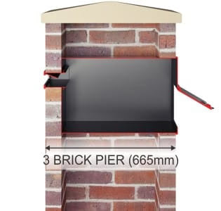 Stamford Through Wall Letterbox | Brass, Chrome or Black Finish