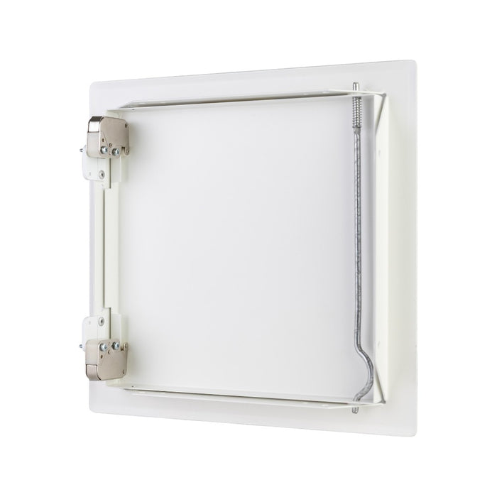 Metal Access Panel Push-to-Lock Inspection Door – White Square (Inside View 2)