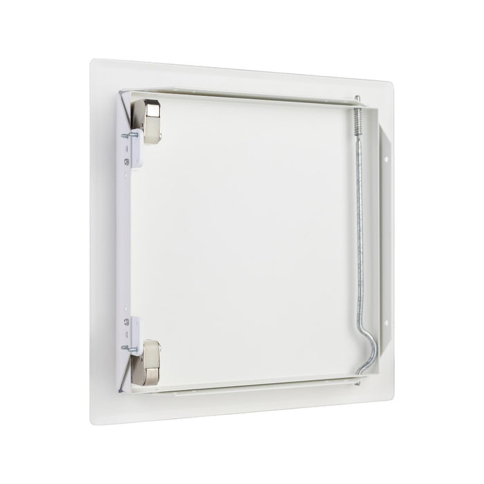Metal Access Panel Push-to-Lock Inspection Door – White Square (Inside View)