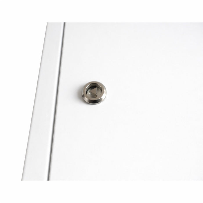 Metal Access Door Panel with Triangle Key Lock – Utility Service Hatch - White - 250x350mm