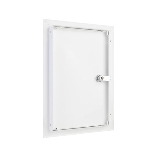 Metal Access Panel with Lock Inspection Door – White (Inside View)