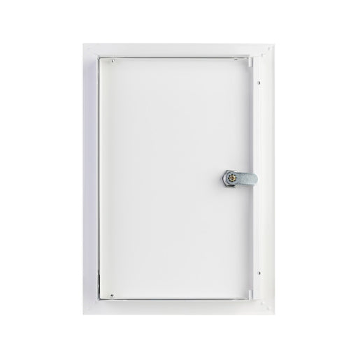 Metal Access Panel with Lock Inspection Door – White (Locking Mechanism)
