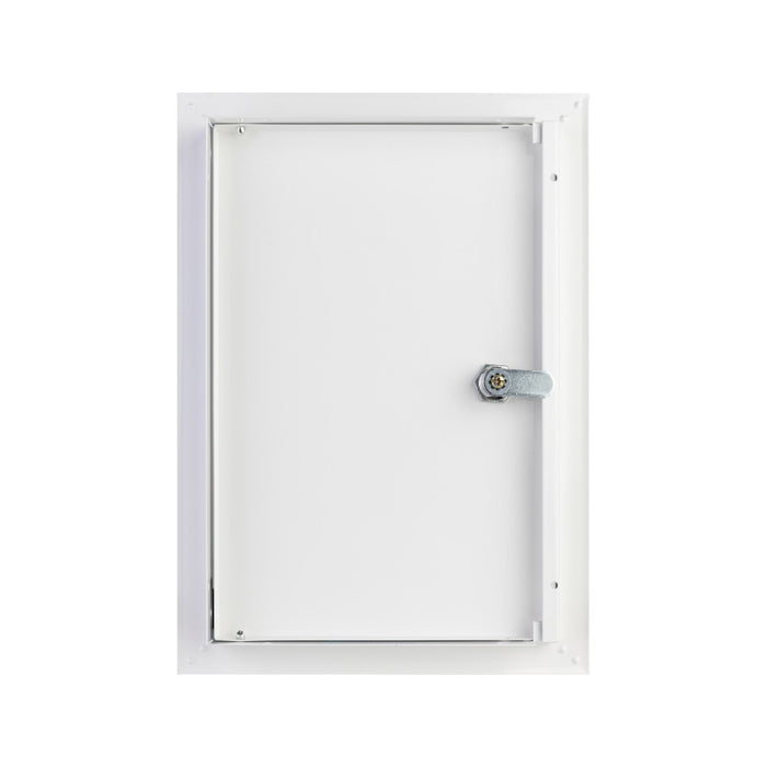 Metal Access Panel with Lock Inspection Door – White (Locking Mechanism)