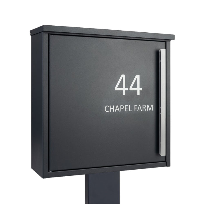 Modern External Lockable Free Standing Letterbox - Jackdaw