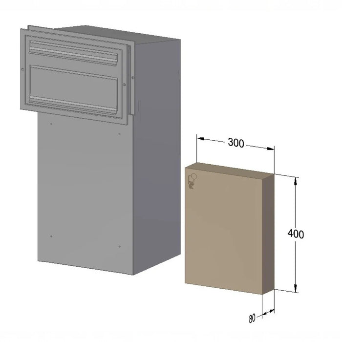 Sigma Rear Access Parcel Post Box for Gates and Fences