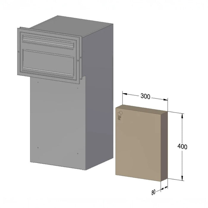 Sierra Rear Access Through Wall Parcel and Post Box