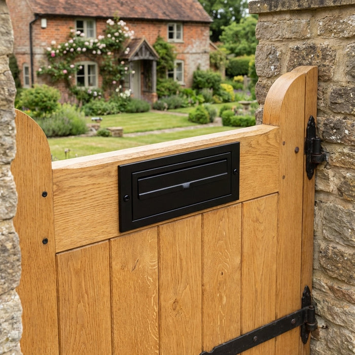 Lockable W3 - 2 Outdoor Mailbox with Rear Access for Fencing and Gates