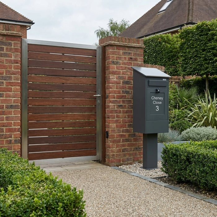Outdoor Front Retrieval Free Standing Post Box - Gustaf