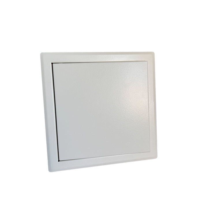 Push Lock Metal Access Panel Door – White (Push-to-Open)