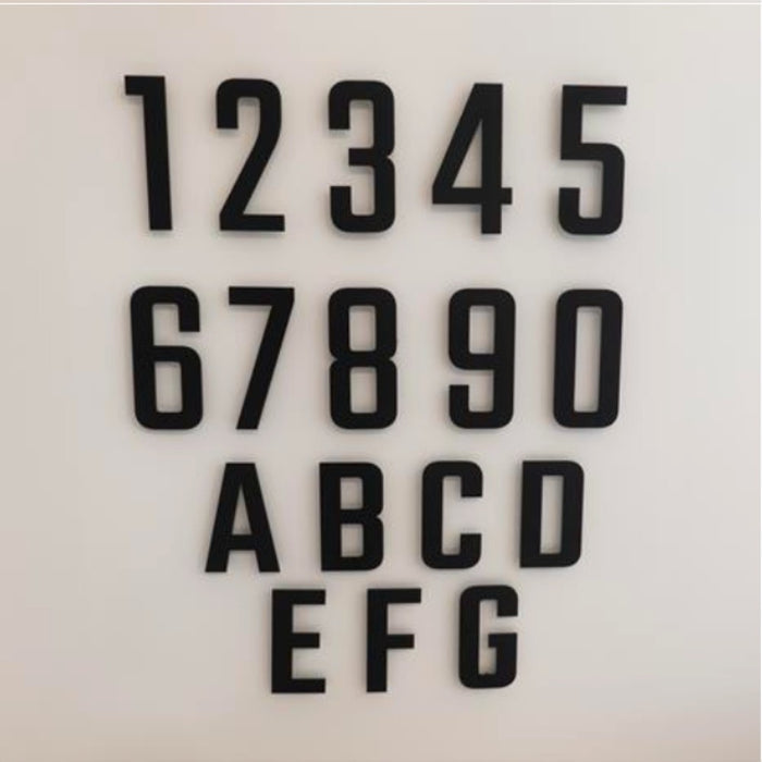 Stylish Stainless Steel 3D House Numbers – Powder Coated - Anthracite Grey