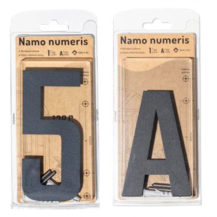 Stylish Stainless Steel 3D House Numbers – Powder Coated - Anthracite Grey