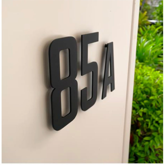 Stylish Stainless Steel 3D House Numbers – Powder Coated - Anthracite Grey