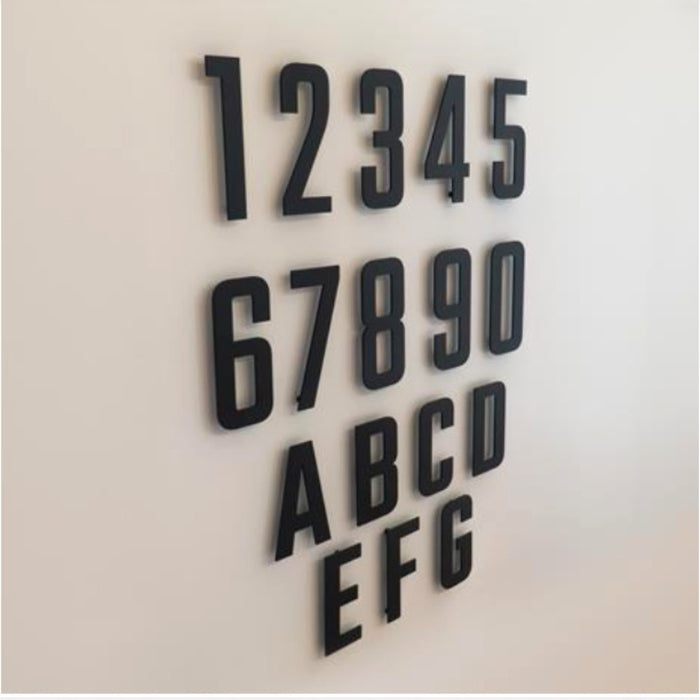 Stylish Stainless Steel 3D House Numbers – Powder Coated - Anthracite Grey