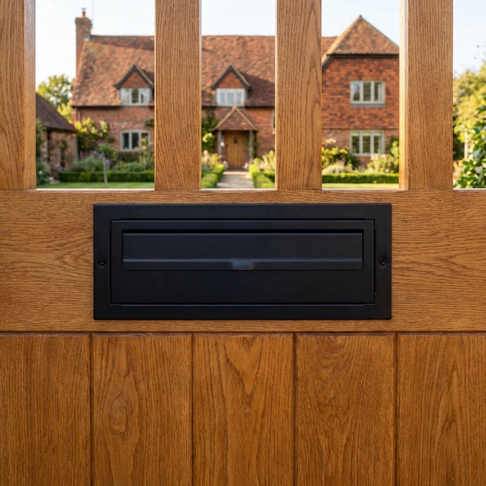Rear Access Mailbox with Trim for Gate and Fence Mounting - Outdoor W3-2