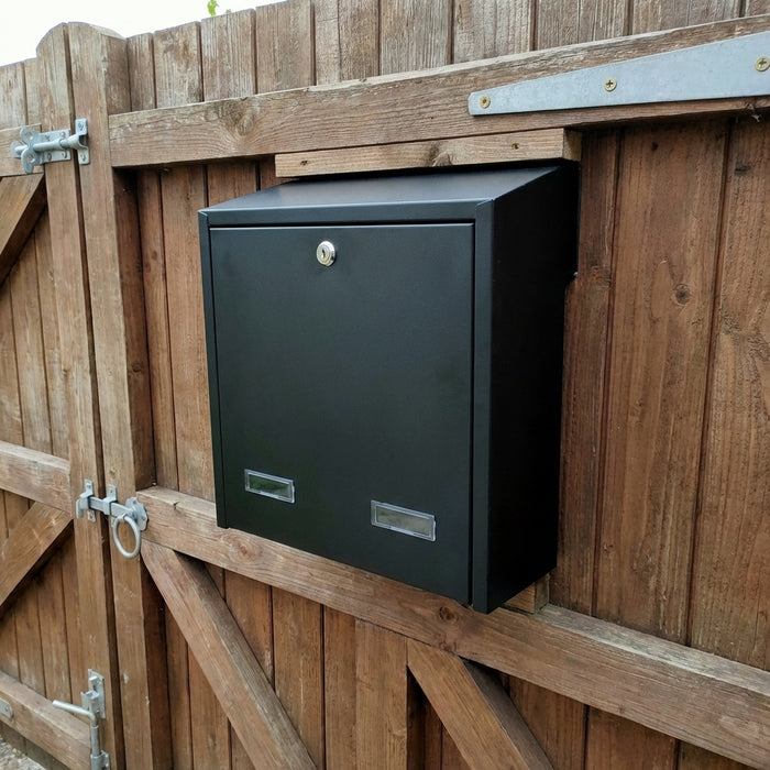 Lockable W3 - 1 Outdoor Mailbox with Rear Access for Fencing and Gates