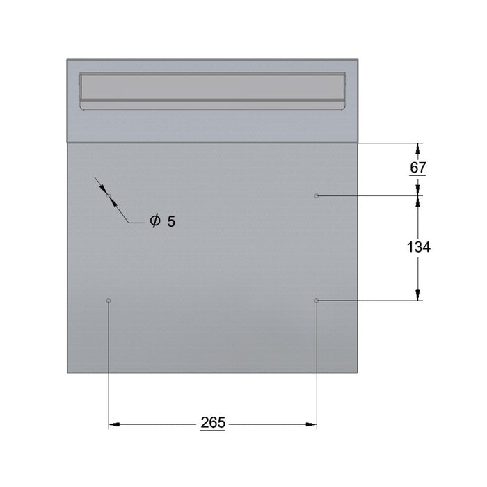 Rear Access Outdoor Gate & Fence Post Box with Trim - Model W3-3