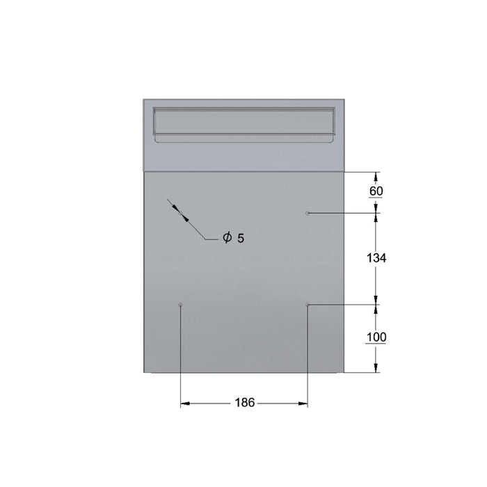 Rear Access Letterbox for Gates with Stainless Steel Front – W3 Series