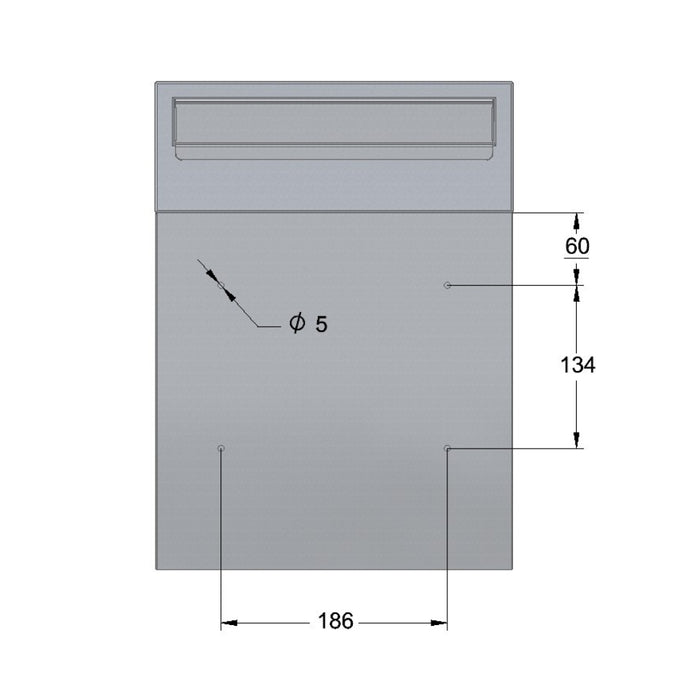 Rear Access Letterbox for Gates with Stainless Steel Front – W3 Series