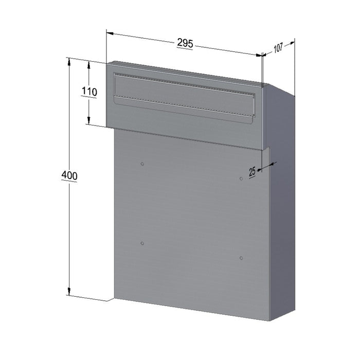 Rear Access Outdoor Post Box for Gates with Trim – W3