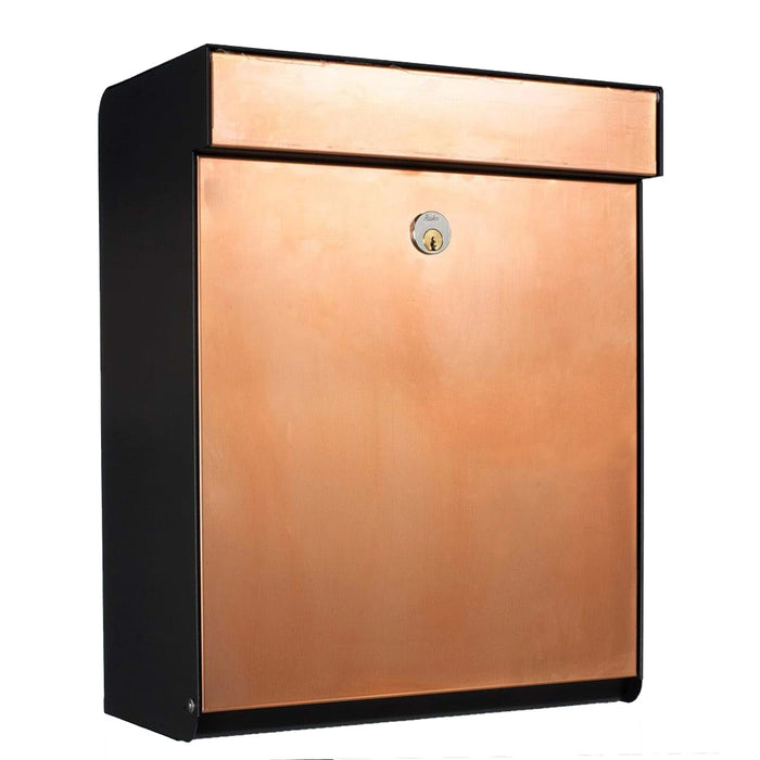 Wall Mounted Post Box Lockable Galvanised Steel Allux Grundform Villa