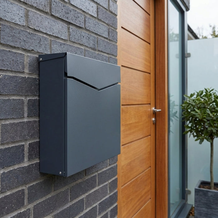 Robin Lockable Wall Mounted Post Box – Outdoor Metal Letterbox for Houses
