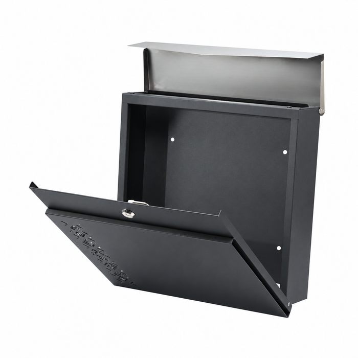 Compact External Letterbox for Home – Lockable Wall Fixing Post Box – Peregrine