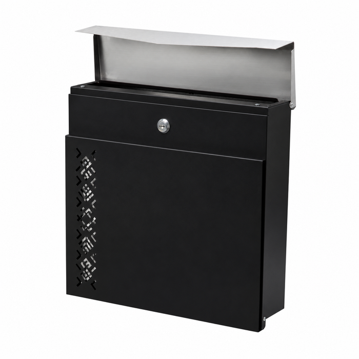 Compact External Letterbox for Home – Lockable Wall Fixing Post Box – Peregrine