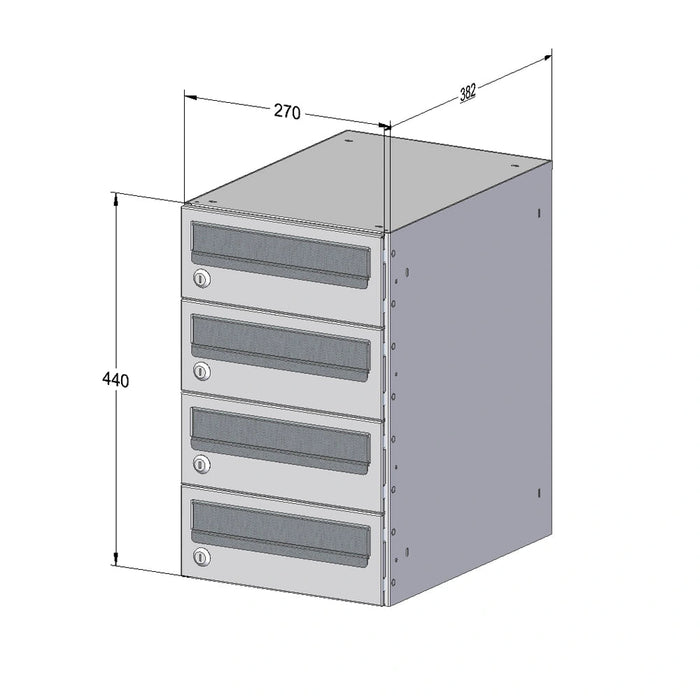 C2 Compact Urban Easy – Communal Apartment Mailboxes - Letterbox Supermarket