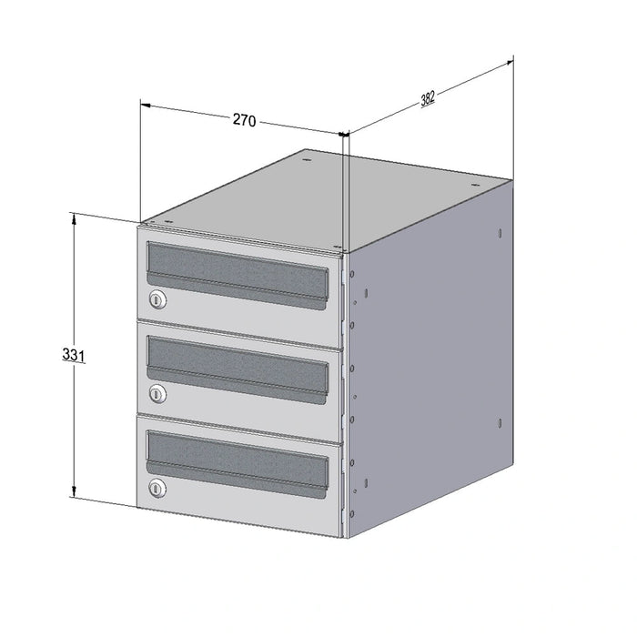 C2 Compact Urban Easy – Communal Apartment Mailboxes - Letterbox Supermarket