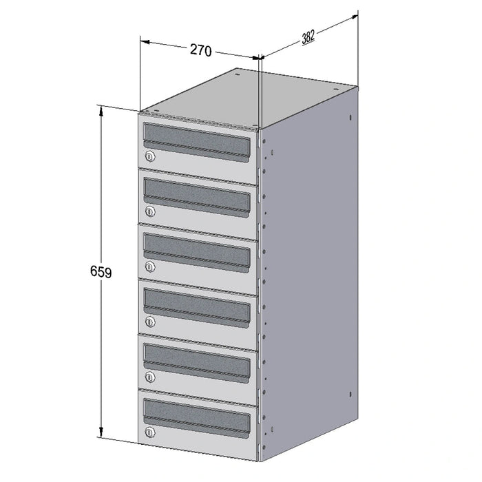 C2 Compact Urban Easy – Communal Apartment Mailboxes - Letterbox Supermarket