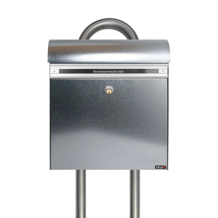 Free Standing Post Box Lockable Galvanised Steel Allux KS200 - Letterbox Supermarket