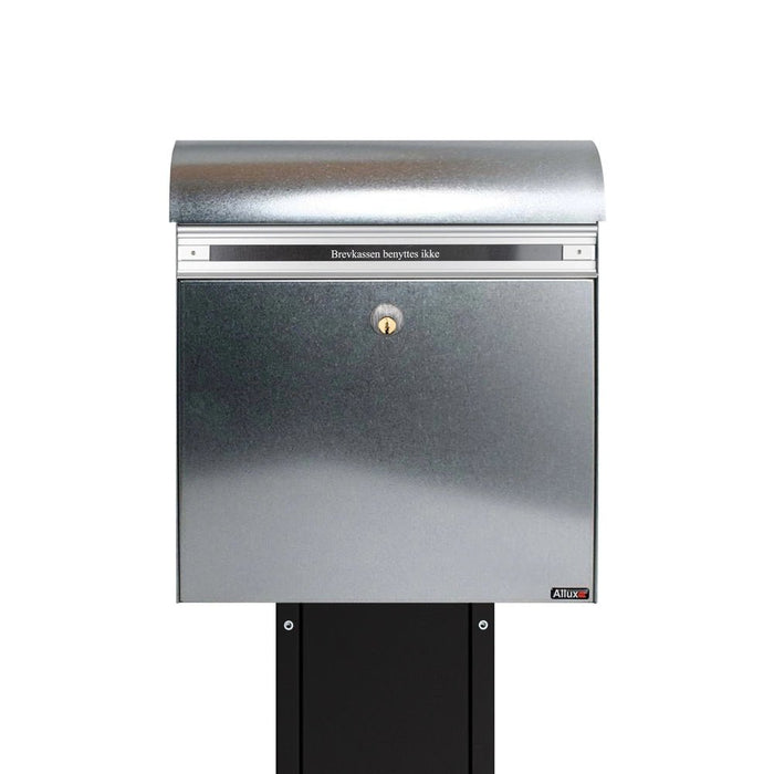 Free Standing Post Box Lockable Galvanised Steel Allux KS200 - Letterbox Supermarket