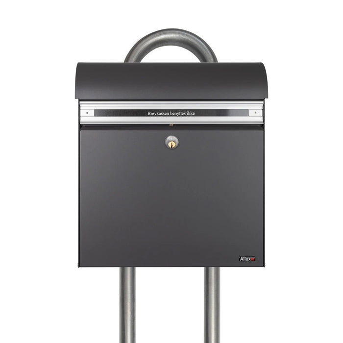 Free Standing Post Box Lockable Galvanised Steel Allux KS200 - Letterbox Supermarket