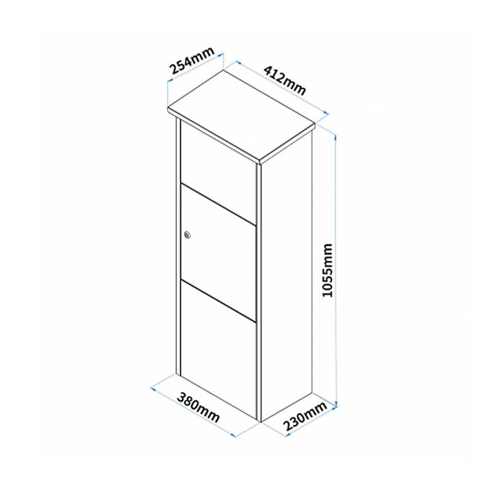 Letterboxes for Apartments Wall Mounted Black E1 Urban Easy - Letterbox Supermarket