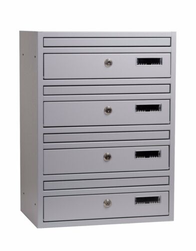 Letterboxes for Apartments Wall Mounted Light Grey RAL 7040 E1 Urban Easy - Letterbox Supermarket