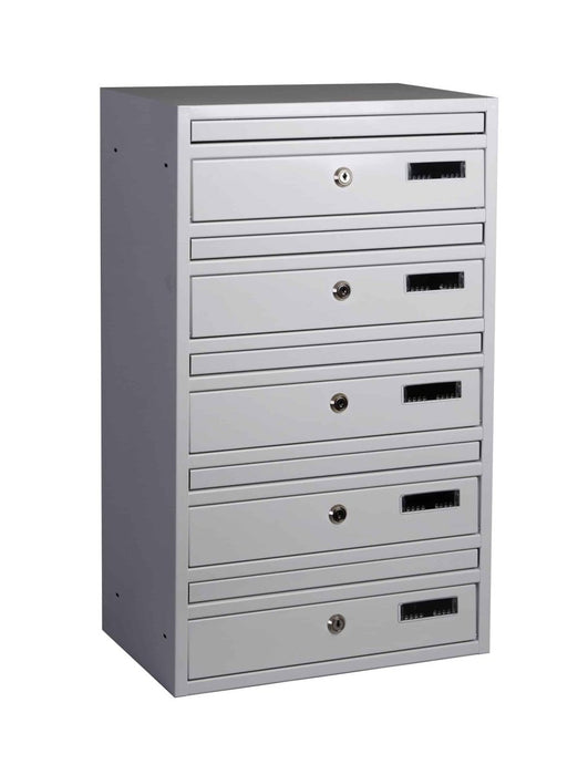 Letterboxes for Apartments Wall Mounted Light Grey RAL 7040 E1 Urban Easy - Letterbox Supermarket