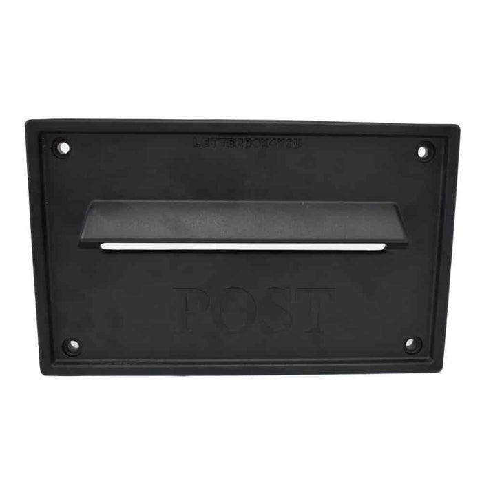 Nero Black Cast Aluminium Letter Plate for Wall, Fence or Gate Letterboxes