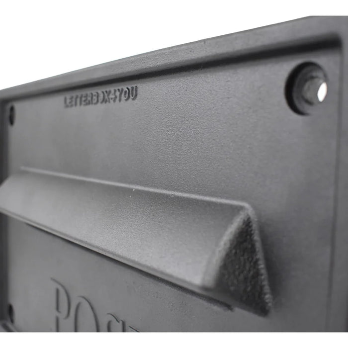 Nero Black Cast Aluminium Letter Plate for Wall, Fence or Gate Letterboxes