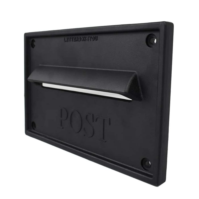 Nero Black Cast Aluminium Letter Plate for Wall, Fence or Gate Letterboxes