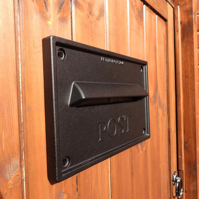 Nero Black Cast Aluminium Letter Plate for Wall, Fence or Gate Letterboxes